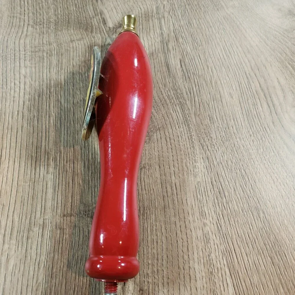 Vintage Geary's Pale Ale Beer Tap Handle Red Wood Maine Craft Brewing Lobster